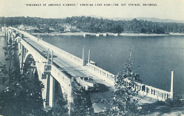 Broadway of America Highway, crossing Lake Hamilton, Hot Springs, Arkansas